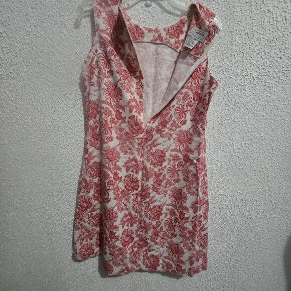 Talbots Petites Red Floral Sleeveless Dress Size 10P - Picture 4 of 5